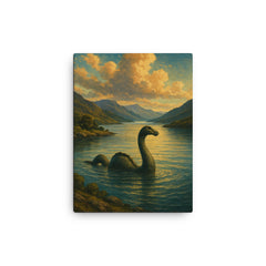 Loch Morar Scotland Morag canvas print on a plain backdrop in size 12"x16".