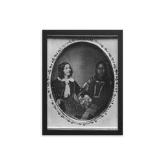 Lola Montez and Alights-on-a-Cloud, Cheyenne Chief, 1851-1852 framed print on a plain backdrop in size 12"x16".
