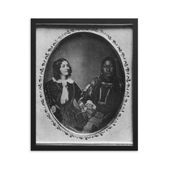 Lola Montez and Alights-on-a-Cloud, Cheyenne Chief, 1851-1852 framed print on a plain backdrop in size 16"x20".
