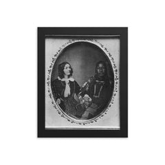 Lola Montez and Alights-on-a-Cloud, Cheyenne Chief, 1851-1852 framed print on a plain backdrop in size 8"x10".