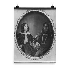 Lola Montez and Alights-on-a-Cloud, Cheyenne Chief, 1851-1852 poster on a plain backdrop in size 8"x10".