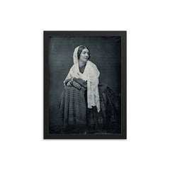 Lola Montez framed print on a plain backdrop in size 12"x16".