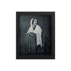 Lola Montez framed print on a plain backdrop in size 8"x10".