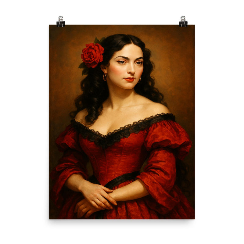 Lola Montez poster on a plain backdrop in size 8