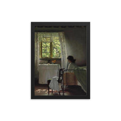 Longing by Harald Slott-Moller, 1913 framed print on a plain backdrop in size 12"x16".
