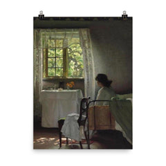 Longing by Harald Slott-Moller, 1913 poster on a plain backdrop in size 8"x10".