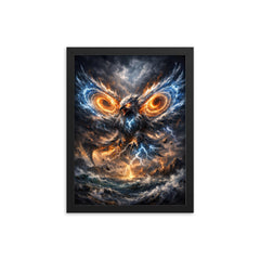 Lorenz attractor as storm bird of chaos framed print on a plain backdrop in size 12"x16".