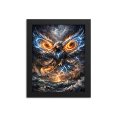 Lorenz attractor as storm bird of chaos framed print on a plain backdrop in size 8"x10".
