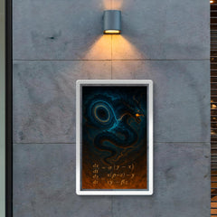 Lorenz attractor as storm serpent above equations poster 2