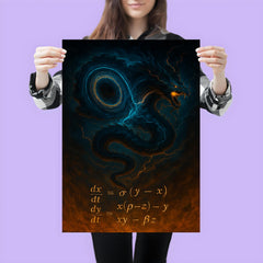 Lorenz attractor as storm serpent above equations poster 3