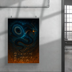 Lorenz attractor as storm serpent above equations poster 4