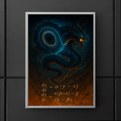Lorenz attractor as storm serpent above equations poster 5