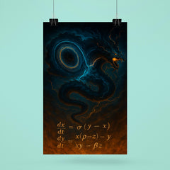 Lorenz attractor as storm serpent above equations poster 6