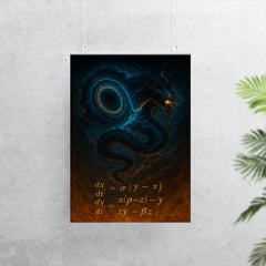 Lorenz attractor as storm serpent above equations poster 7