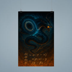 Lorenz attractor as storm serpent above equations poster 9