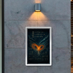 Lorenz attractor storm wings over equations poster 2