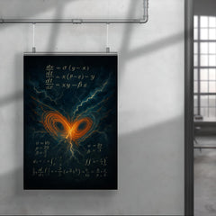 Lorenz attractor storm wings over equations poster 4