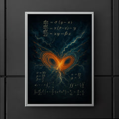 Lorenz attractor storm wings over equations poster 5