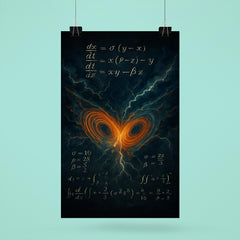 Lorenz attractor storm wings over equations poster 6