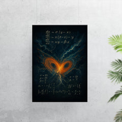 Lorenz attractor storm wings over equations poster 7
