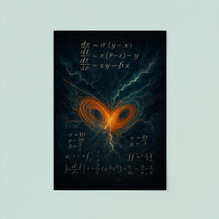 Lorenz attractor storm wings over equations poster 8