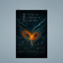 Lorenz attractor storm wings over equations poster 9