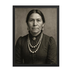 Lori Arviso Alvord framed print on a plain backdrop in size 18"x24".