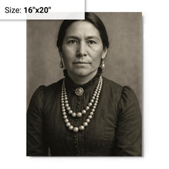 Lori Arviso Alvord metal print on a plain backdrop in size 16"x20".