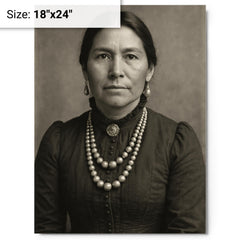 Lori Arviso Alvord metal print on a plain backdrop in size 18"x24".