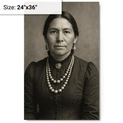 Lori Arviso Alvord metal print on a plain backdrop in size 24"x36".