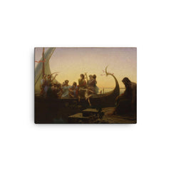Lost Illusions by Charles Gleyre and Leon Dussart, 1865 canvas print on a plain backdrop in size 12"x16".