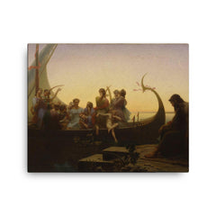 Lost Illusions by Charles Gleyre and Leon Dussart, 1865 canvas print on a plain backdrop in size 16"x20".