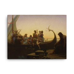 Lost Illusions by Charles Gleyre and Leon Dussart, 1865 canvas print on a plain backdrop in size 18"x24".