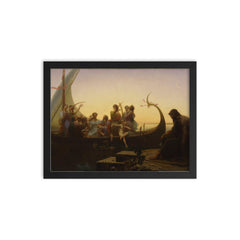 Lost Illusions by Charles Gleyre and Leon Dussart, 1865 framed print on a plain backdrop in size 12"x16".
