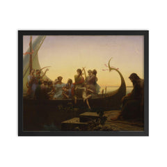 Lost Illusions by Charles Gleyre and Leon Dussart, 1865 framed print on a plain backdrop in size 16"x20".