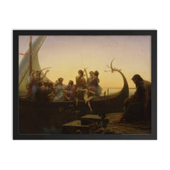 Lost Illusions by Charles Gleyre and Leon Dussart, 1865 framed print on a plain backdrop in size 18"x24".
