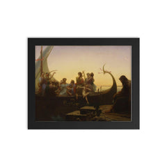 Lost Illusions by Charles Gleyre and Leon Dussart, 1865 framed print on a plain backdrop in size 8"x10".
