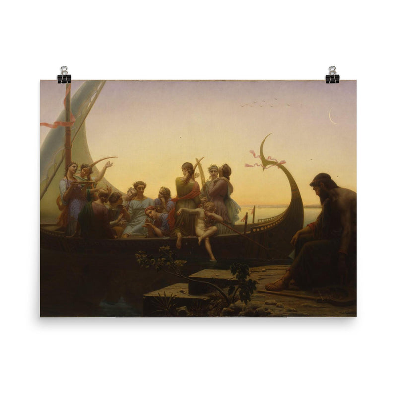 Lost Illusions by Charles Gleyre and Leon Dussart, 1865 poster on a plain backdrop in size 8