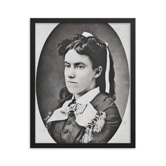 Lottie Moon framed print on a plain backdrop in size 16"x20".