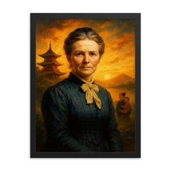 Lottie Moon framed print on a plain backdrop in size 18"x24".