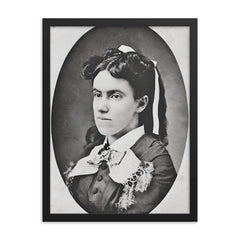 Lottie Moon framed print on a plain backdrop in size 18"x24".