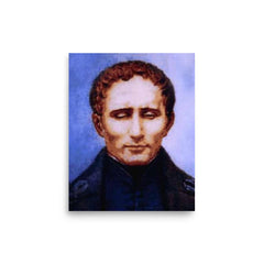 Louis Braille poster on a plain backdrop in size 8"x10".