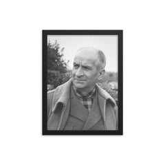 Louis de Funes framed print on a plain backdrop in size 12"x16".