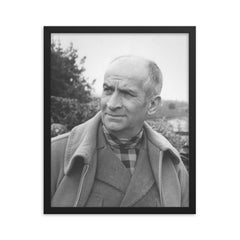 Louis de Funes framed print on a plain backdrop in size 16"x20".