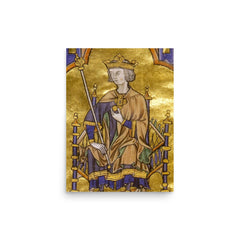 Louis IX of France poster on a plain backdrop in size 12"x16".