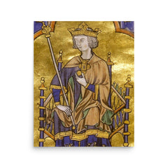 Louis IX of France poster on a plain backdrop in size 16"x20".