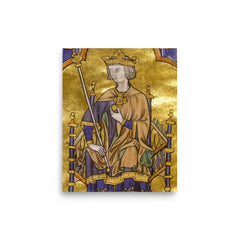 Louis IX of France poster on a plain backdrop in size 8"x10".