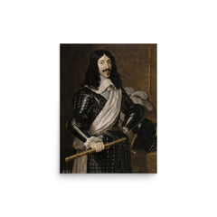 Louis XIII of France poster on a plain backdrop in size 12"x16".