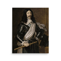 Louis XIII of France poster on a plain backdrop in size 16"x20".