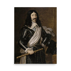 Louis XIII of France poster on a plain backdrop in size 18"x24".